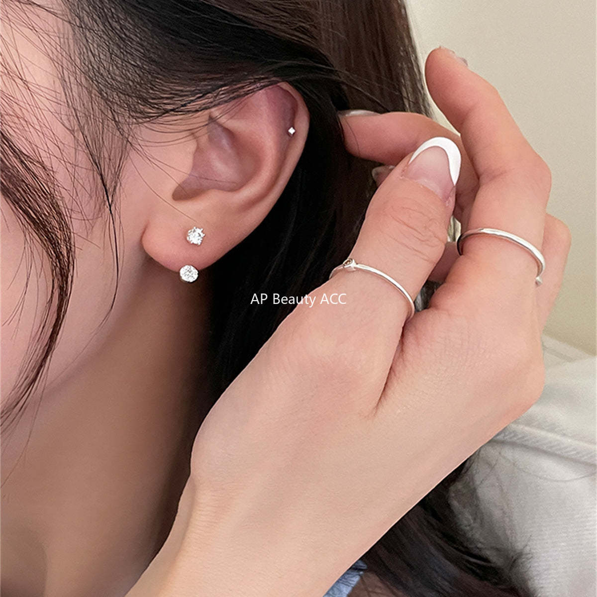 A관 - 925 은침 원형 미니 큐빅 귀걸이 [EH-4042] 25.09-2