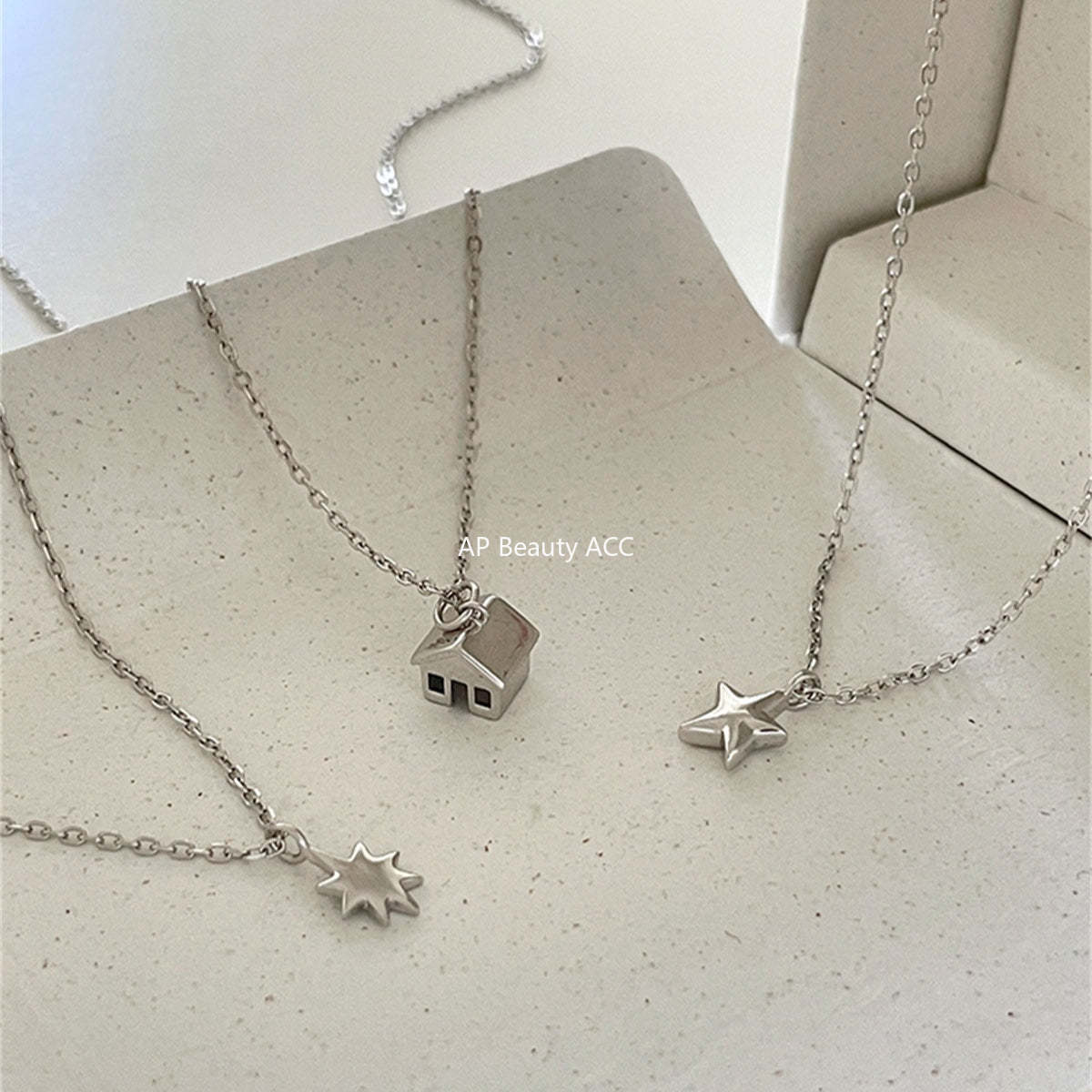 A관 - 925 실버 별 하우스 펜던트 체인 목걸이 [XL-1211] 25.10-4