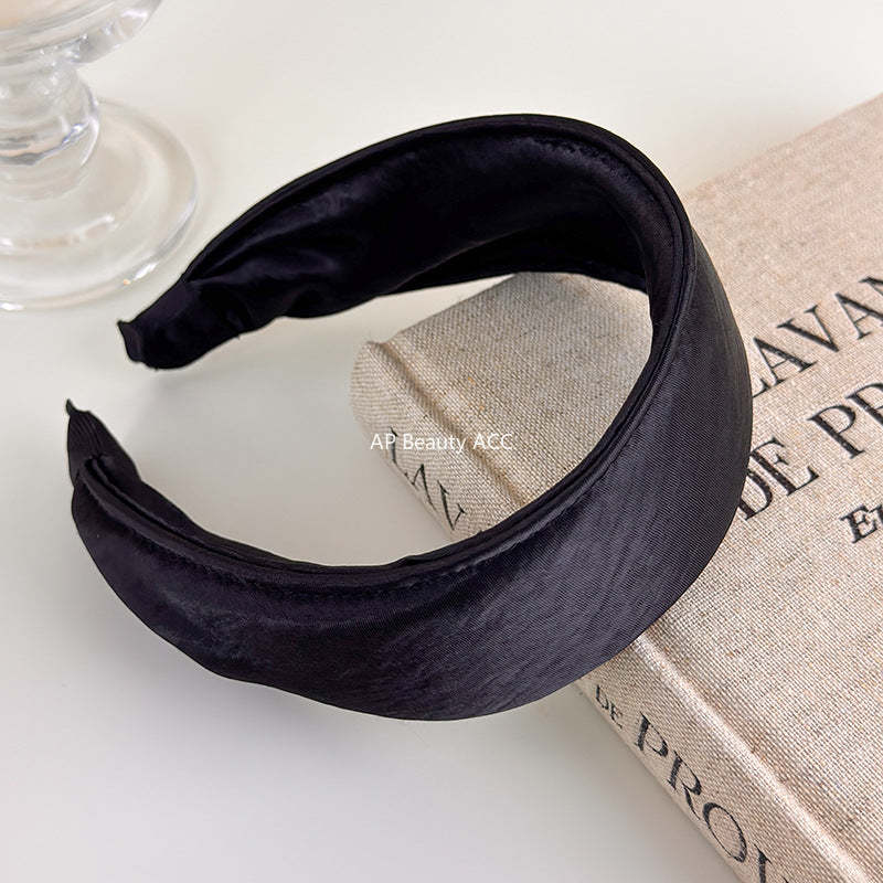 E관 - 새틴 패브릭 와이드 머리띠 [27515] 25.09-4