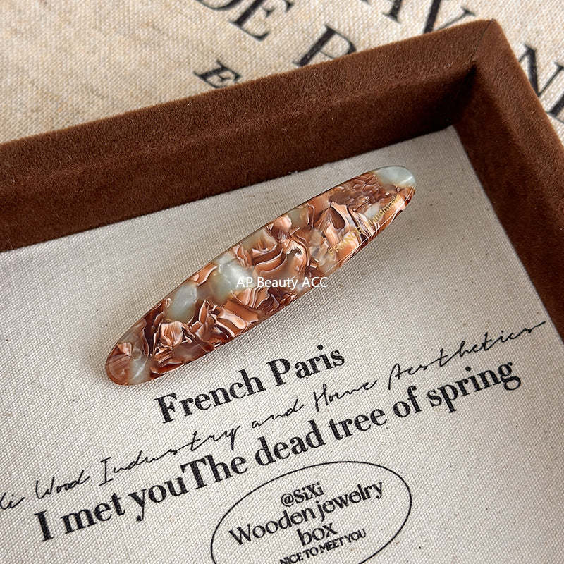 E관 - 아세테이트 타원형 헤어핀 [24170] 25.09-4