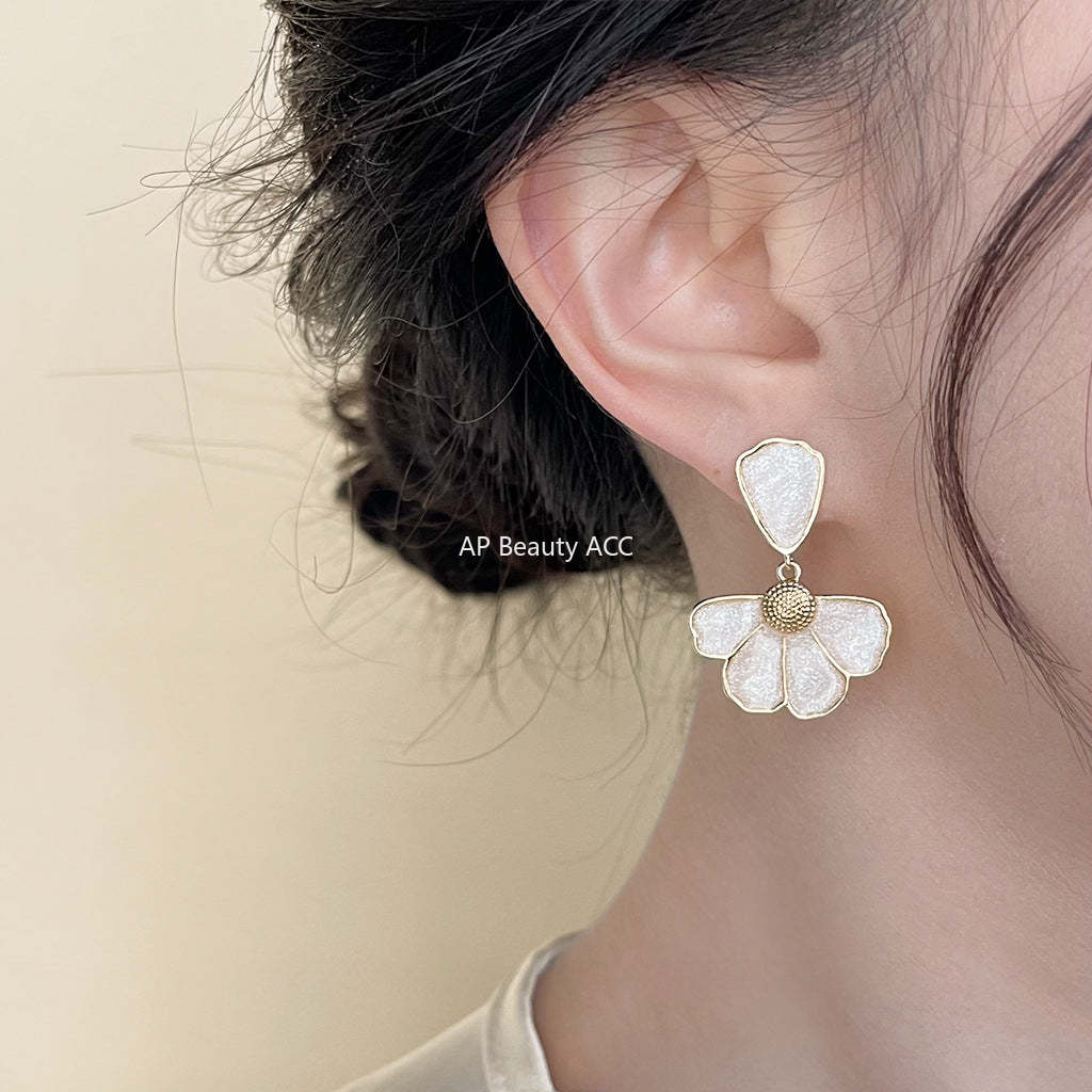 C관 - 14K 도금 여름 귀여운 데이지 은침 귀걸이 [4132-4133] 24.05-5