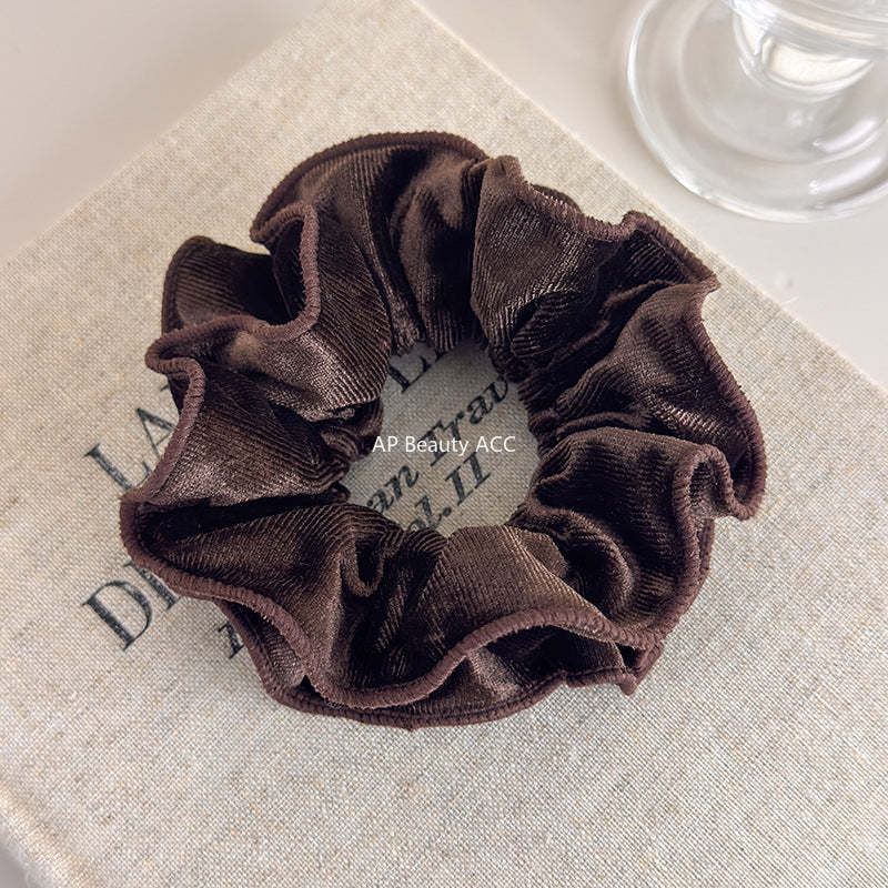 E관 - 벨벳 이중 레이어 곱창 헤어밴드 [26173] 25.11-1