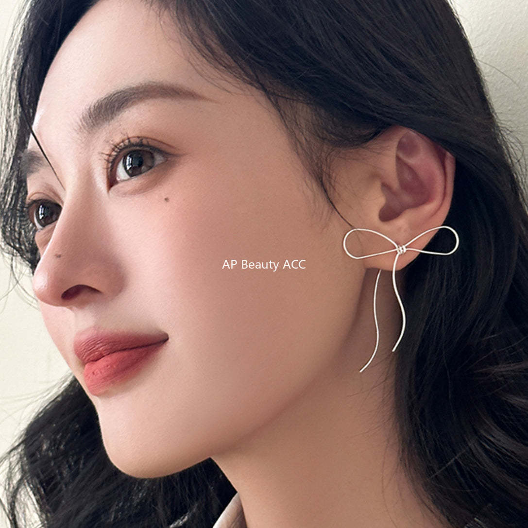 A관 - 리본 디자인 925 은침 귀걸이 [EH-3590] 25.04-4