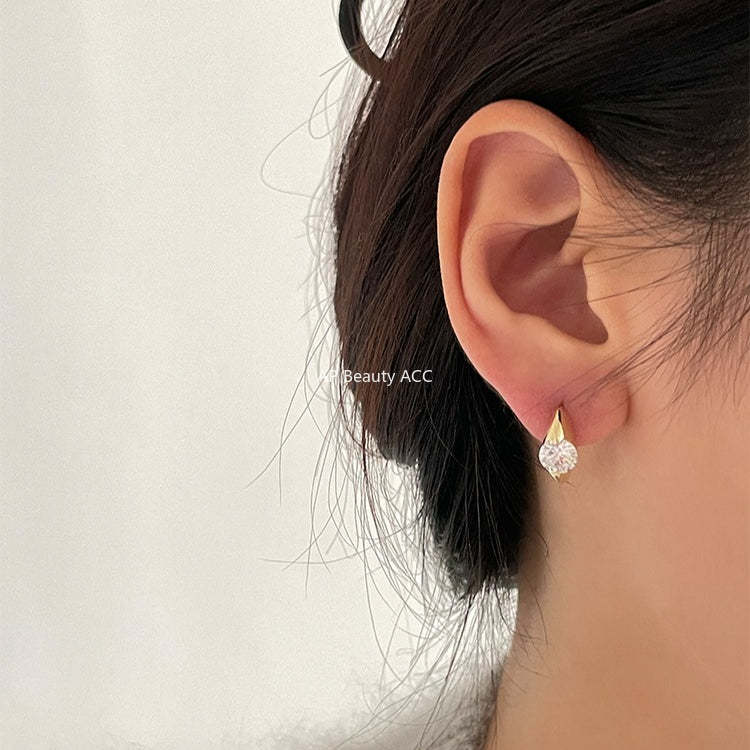 A관 - 큐빅 925 은침 링 후프 귀걸이 [EH-2549.SJ] 25.12-3