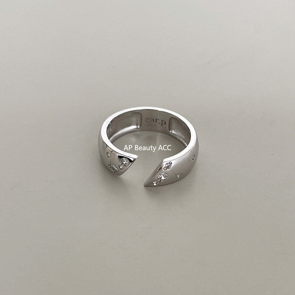 A관 - 925 실버 다이아 패턴 리본 장미 큐빅 반지 [JZ-0712] 25.10-5