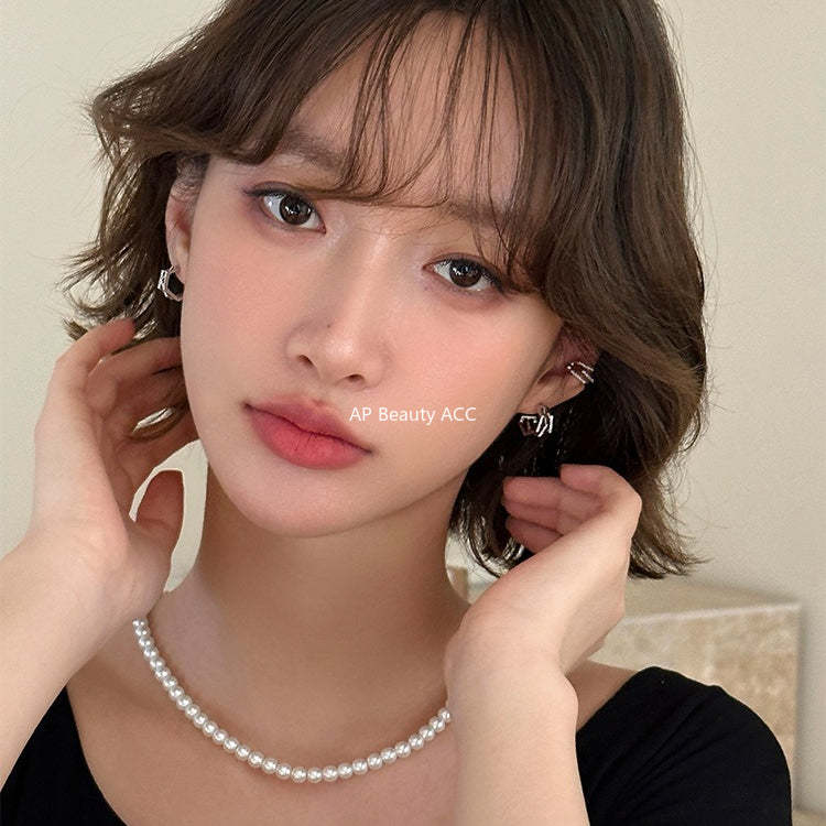 A관 - 멀티 레이어 큐빅 925 은침 스터드 이어커프 귀걸이 [EH-4292] 25.12-3