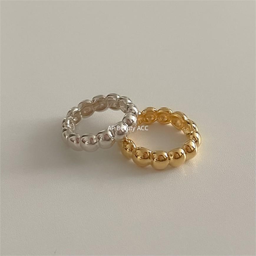 F관 - 925 실버 비즈 디자인 반지 [J1909] 25.10-1