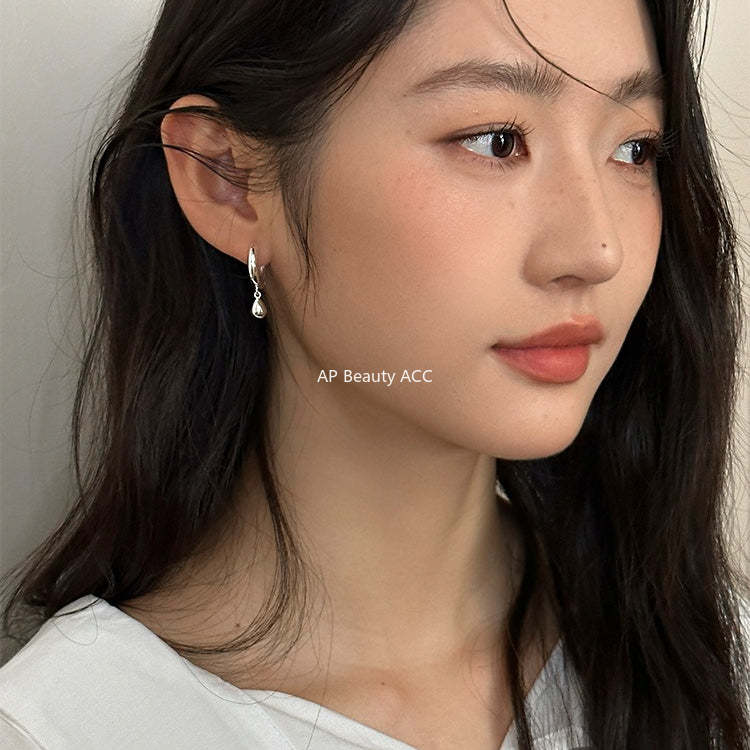 A관 - 물방울 모양 펜던트 925 은침 링 귀걸이 [EH-4435] 25.12-2