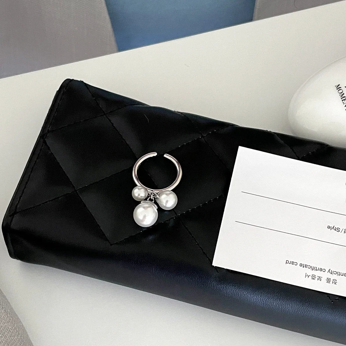 A관 - 925 실버 진주 레이어 반지 [JZ-0707] 25.10-3