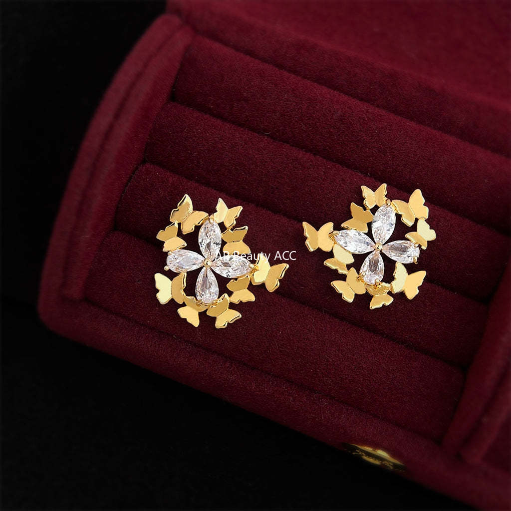 C관 - 나비 큐빅 925 은침 귀걸이 [7156] 25.11-4