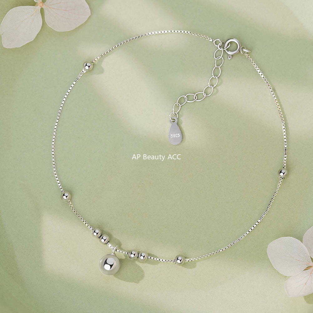 B관 - 925 실버 행운 실버 볼 발찌 [YC4635SL_1] 25.12-3