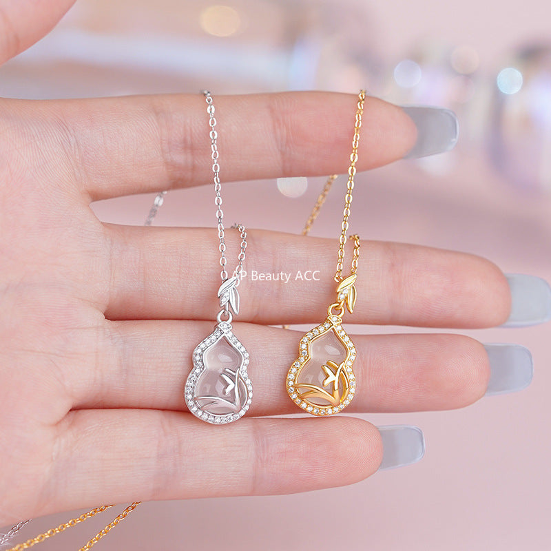 B관 - 999 실버 호리병 대나무잎 펜던트 목걸이 [YC1838N_1] 25.10-1