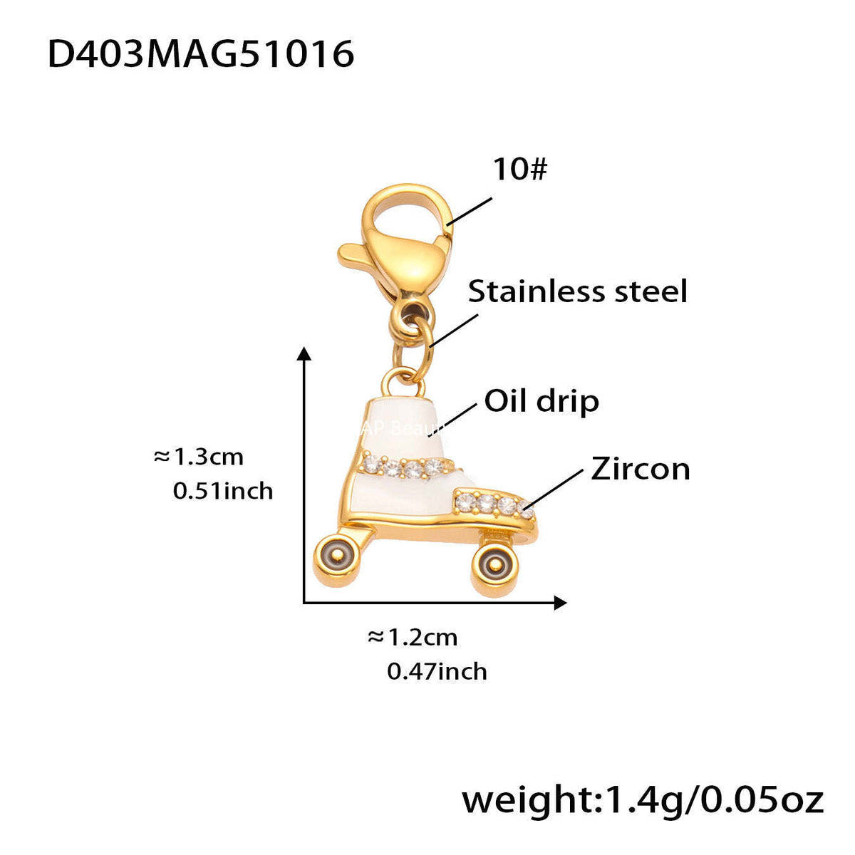 D관 - 스테인리스 스틸 큐빅 과일 열기구 지구본 펜던트 목걸이 팔찌 반지 [TXP422] 25.10-4