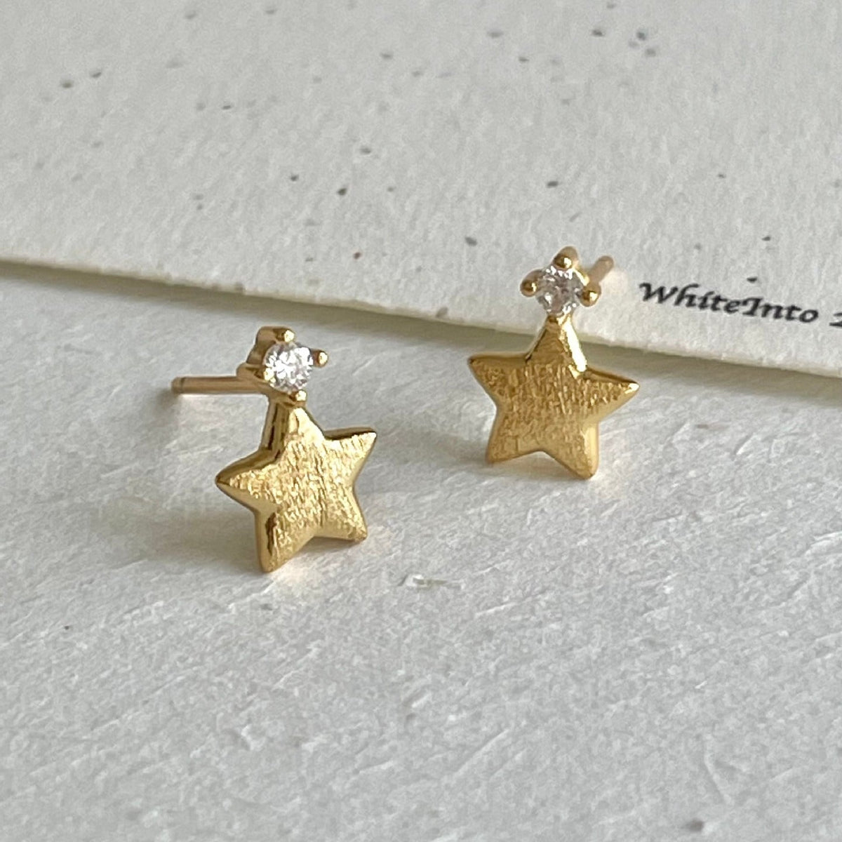 F관 - 925 실버 큐빅 별 모양 스터드 귀걸이 [C1417] 25.10-4