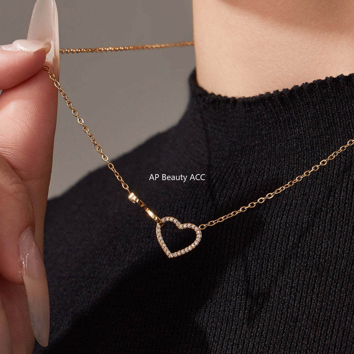 D관 - 하트 인피니티 큐빅 18K 도금 스테인리스 목걸이 팔찌 [TXP461] 25.11-3