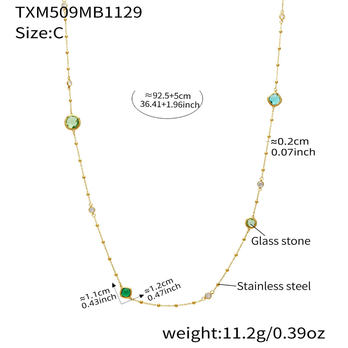 D관 - 스테인리스 스틸 둥근 사각 컷팅 큐빅 목걸이 귀걸이 팔찌 [TXP509] 25.12-1