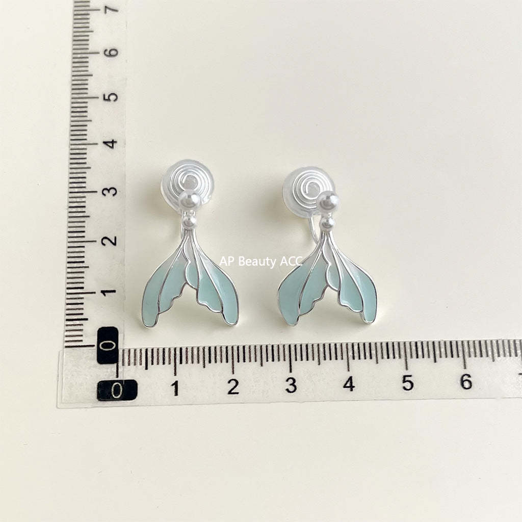 C관 - 큐빅 레진 진주 무피어싱 나선형 이어커프 귀걸이 [EJ0203F] 25.02-3