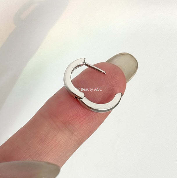 A관 - 925 은침 미니멀 심플 링 스트레이트 침 귀걸이 [EH-4169] 25.12-1