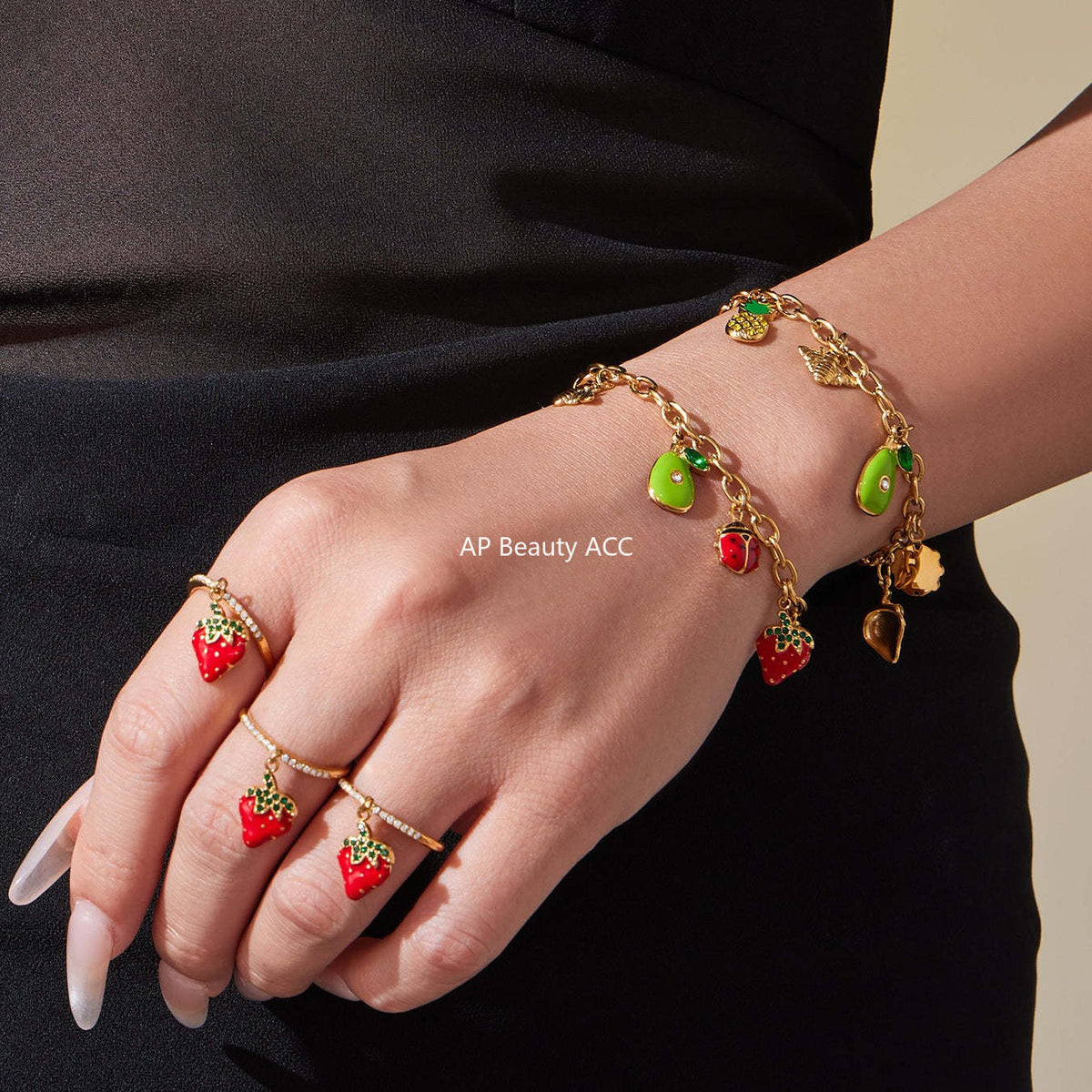 D관 - 스테인리스 스틸 큐빅 과일 열기구 지구본 펜던트 목걸이 팔찌 반지 [TXP422] 25.10-4