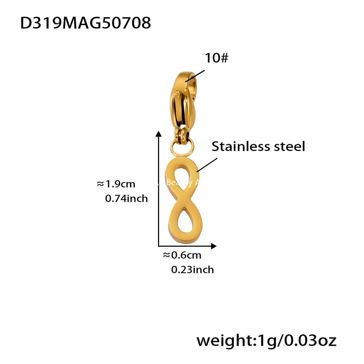 D관 - 스테인리스 스틸 DIY 다중 펜던트 팔찌 목걸이 [E670] 25.09-4