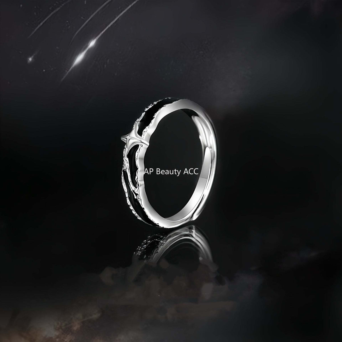 G관 - 고독한 별 솔로 디자인 오픈 반지 [J2525] 25.09-4