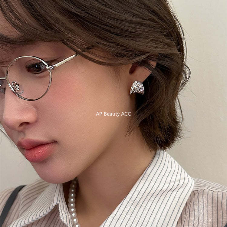 A관 - 다이아 패턴 곡면 볼드 스터드 귀걸이 [EH-4140] 25.10-5