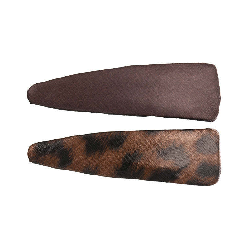 E관 - 호피 가죽 삼각형 헤어핀 [27489] 25.09-4