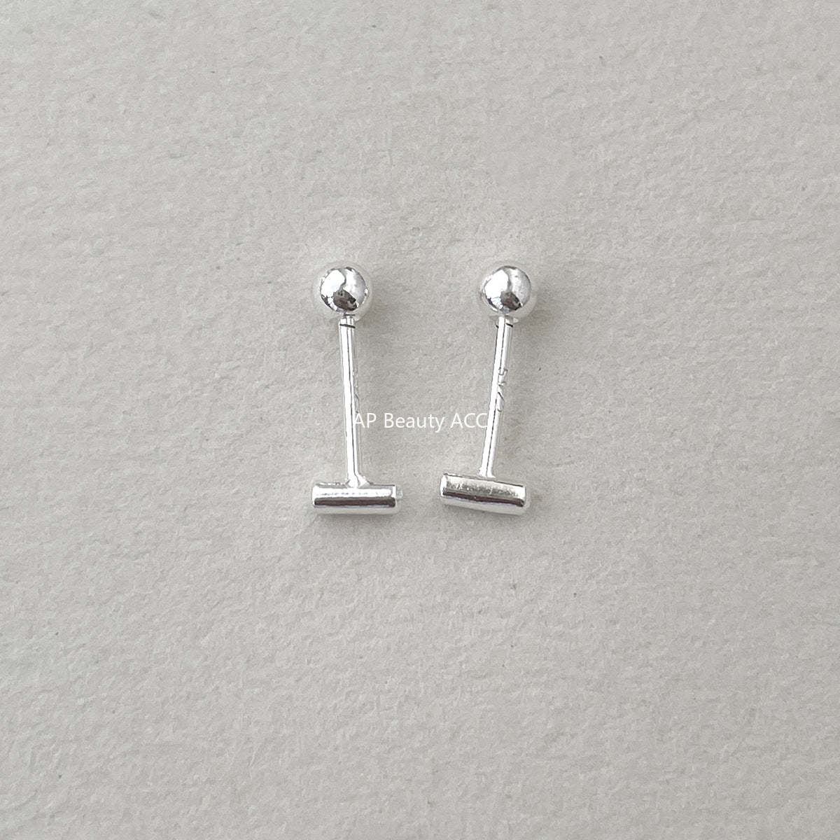 A관 - 925 실버 기하학 스퀘어 피어싱 귀걸이 [EH-4187] 25.12-3