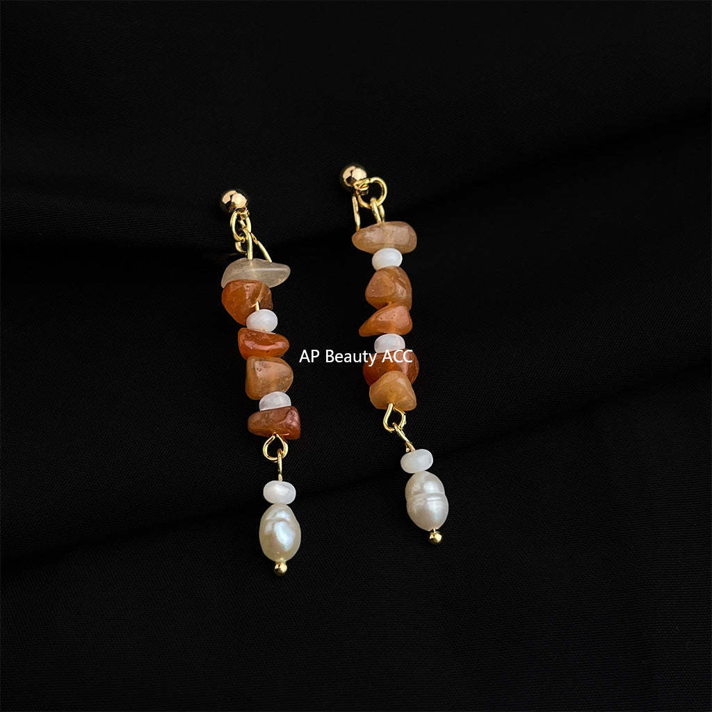 C관 - 18K 도금 에나멜 플라워 이어커프 귀걸이 [EJ0301S] 25.03-1