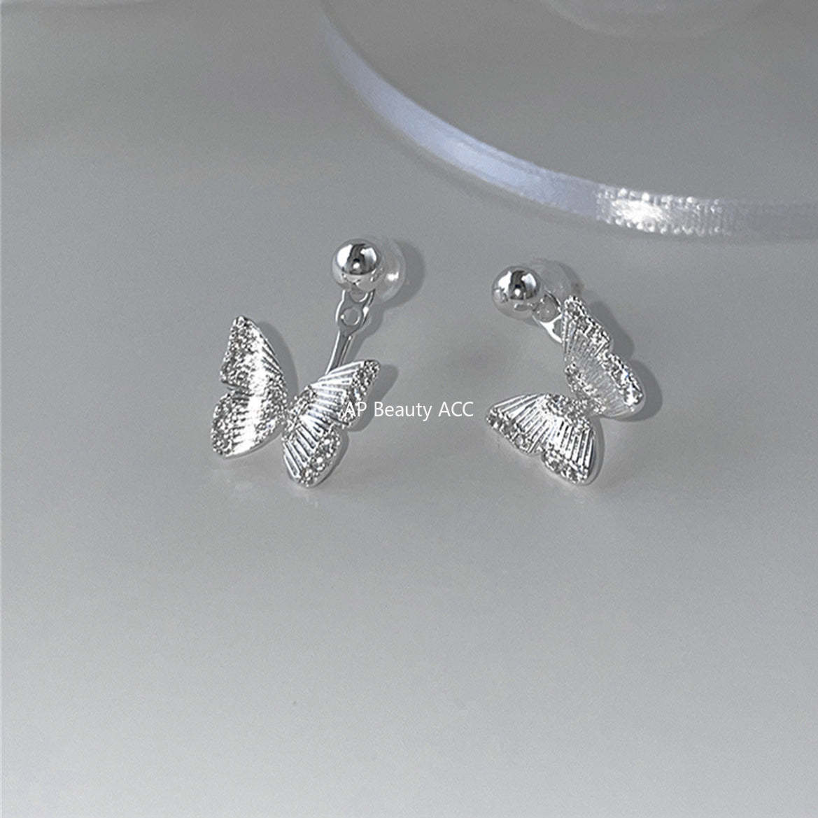 A관 - 나비 볼 디자인 925 은침 귀걸이 [EH-3745] 25.09-1