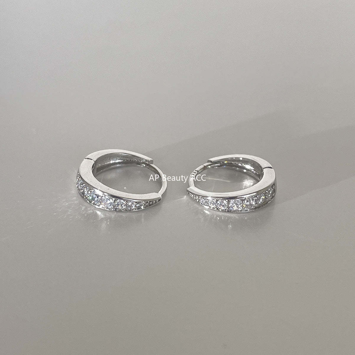 A관 - 큐빅 925 은침 링 후프 귀걸이 [EH-4324] 25.12-2