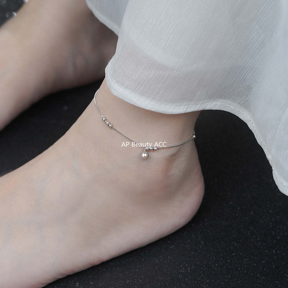 B관 - 925 실버 행운 실버 볼 발찌 [YC4635SL_1] 25.12-3