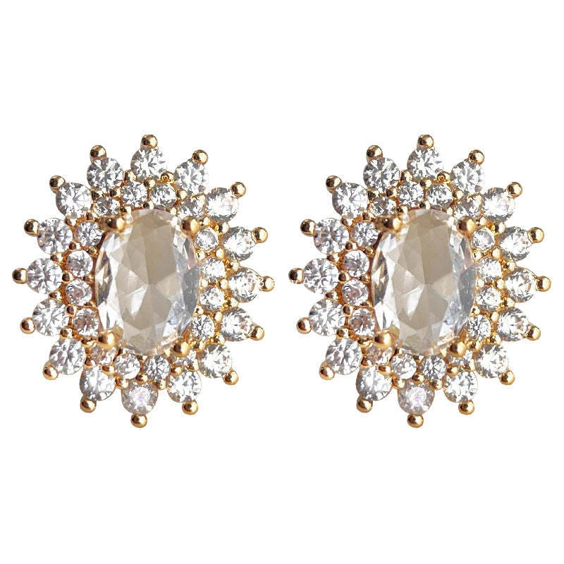 C관 - 14K 도금 타원형 기하학 심플 귀걸이 [4323] 24.06-3