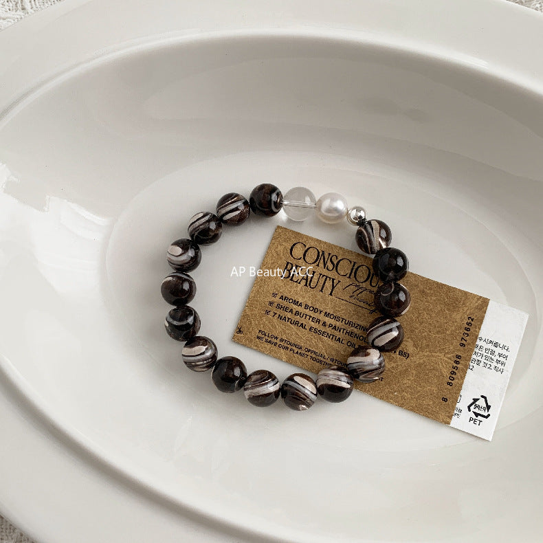 A관 - 자개 진주 담수 진주 백수정 황수정 비즈 팔찌 [1543] 25.11-2