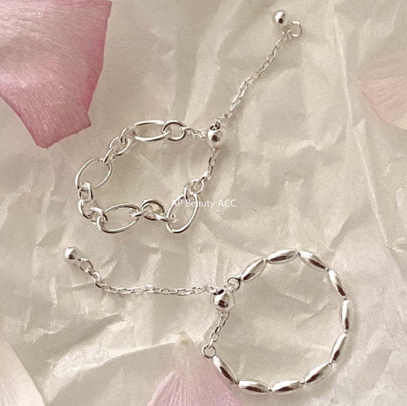 F관 - 925 실버 올리브 비즈 반지 [J1621] 25.12-1