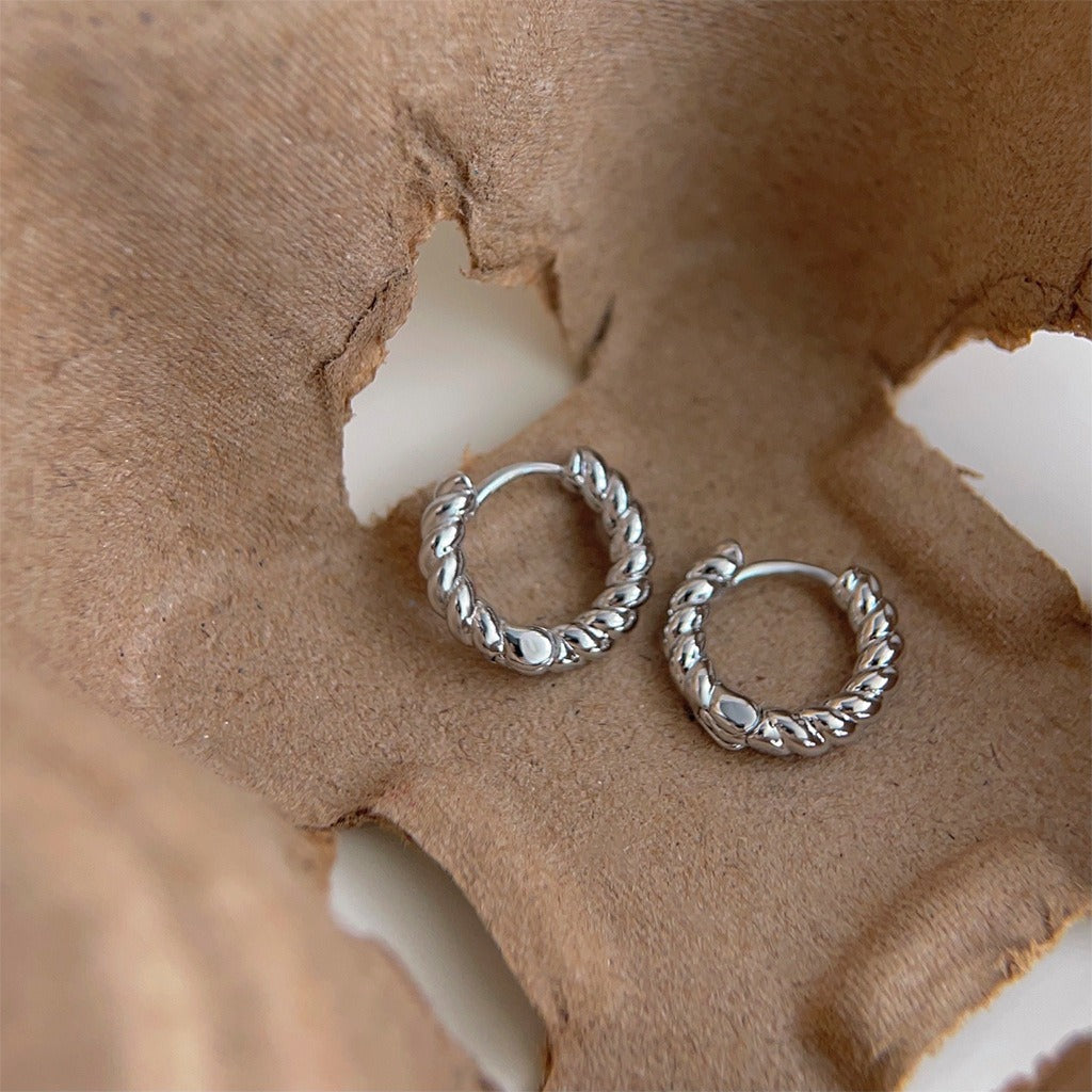 C관 - 미세 큐빅 장식 귀걸이 데일리 귀걸이 [3608-3609] 24.01-4