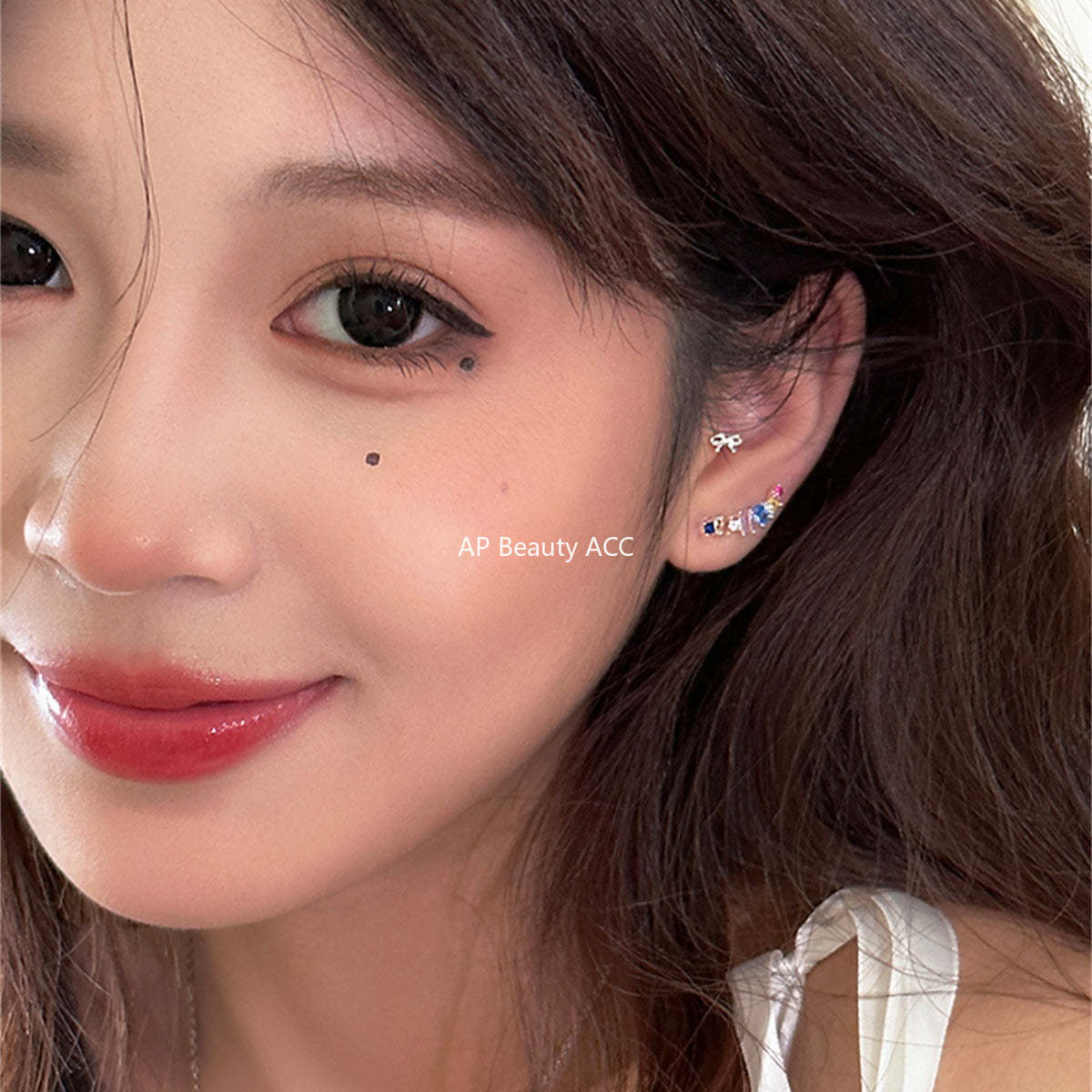 A관 - 925 은침 컬러 큐빅 디자인 귀걸이 [EH-3982] 25.09-4