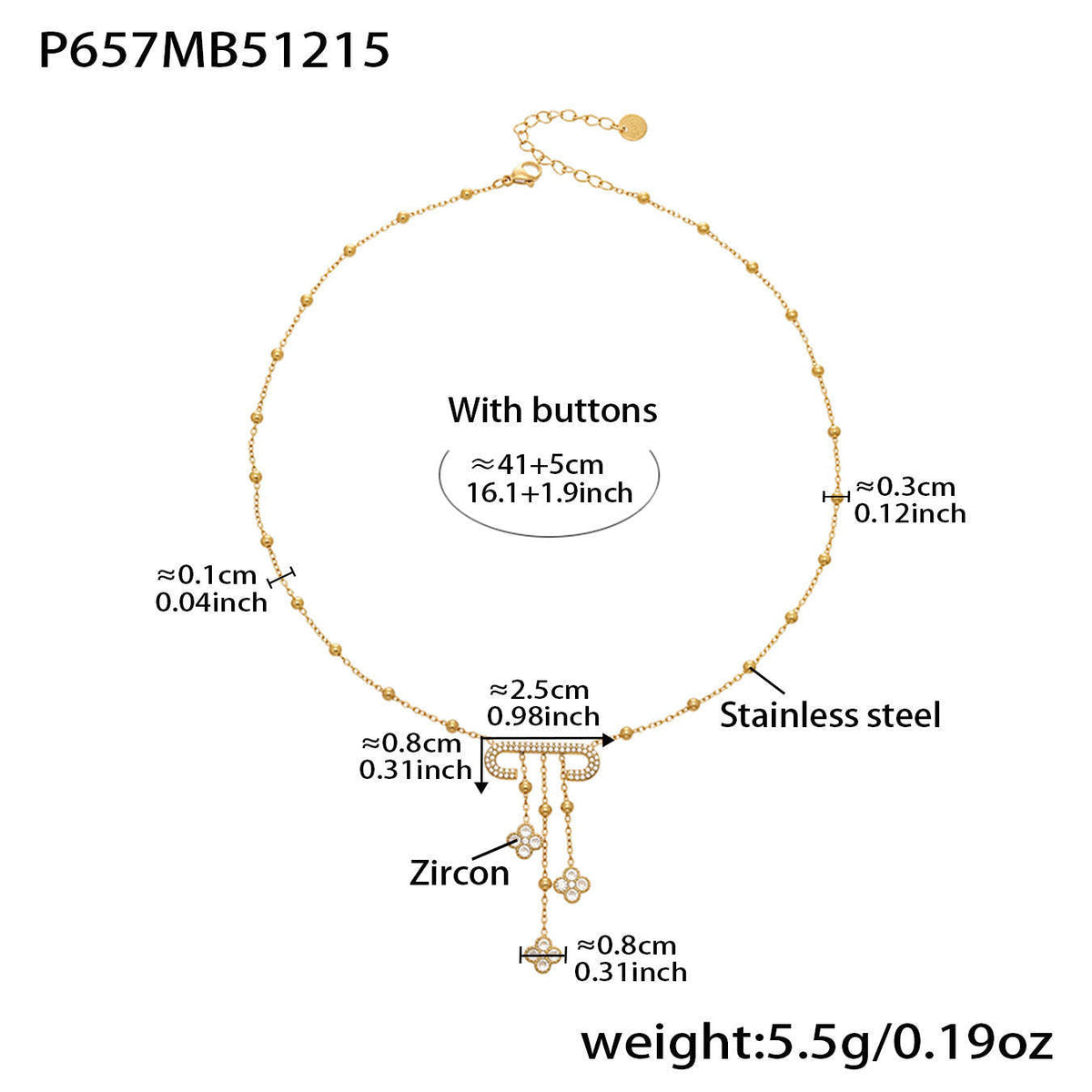 D관 - 스테인리스 스틸 18K 도금 부엉이 하트 큐빅 펜던트 목걸이 팔찌 [TXP528] 25.12-3