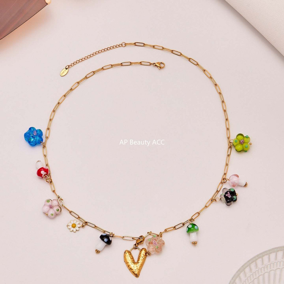 D관 - 스테인리스 스틸 나비 큐빅 레진 에나멜 펜던트 목걸이 [P2183] 25.10-4