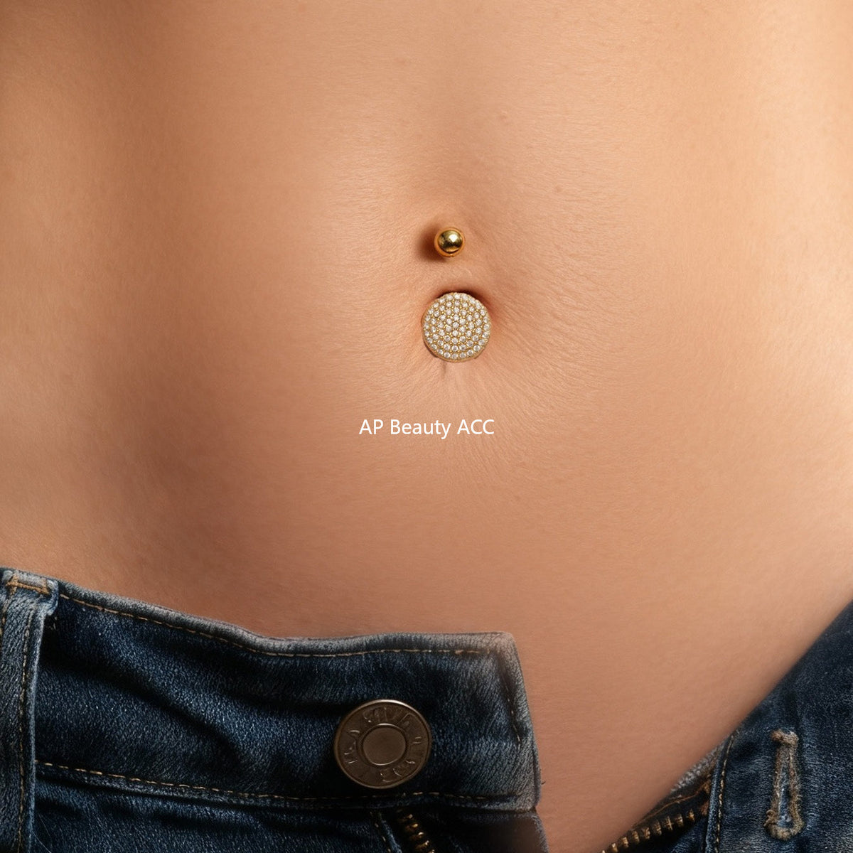 D관 - 스테인리스 스틸 풀 큐빅 18K 도금 피어싱 귀걸이 [H009] 25.11-2