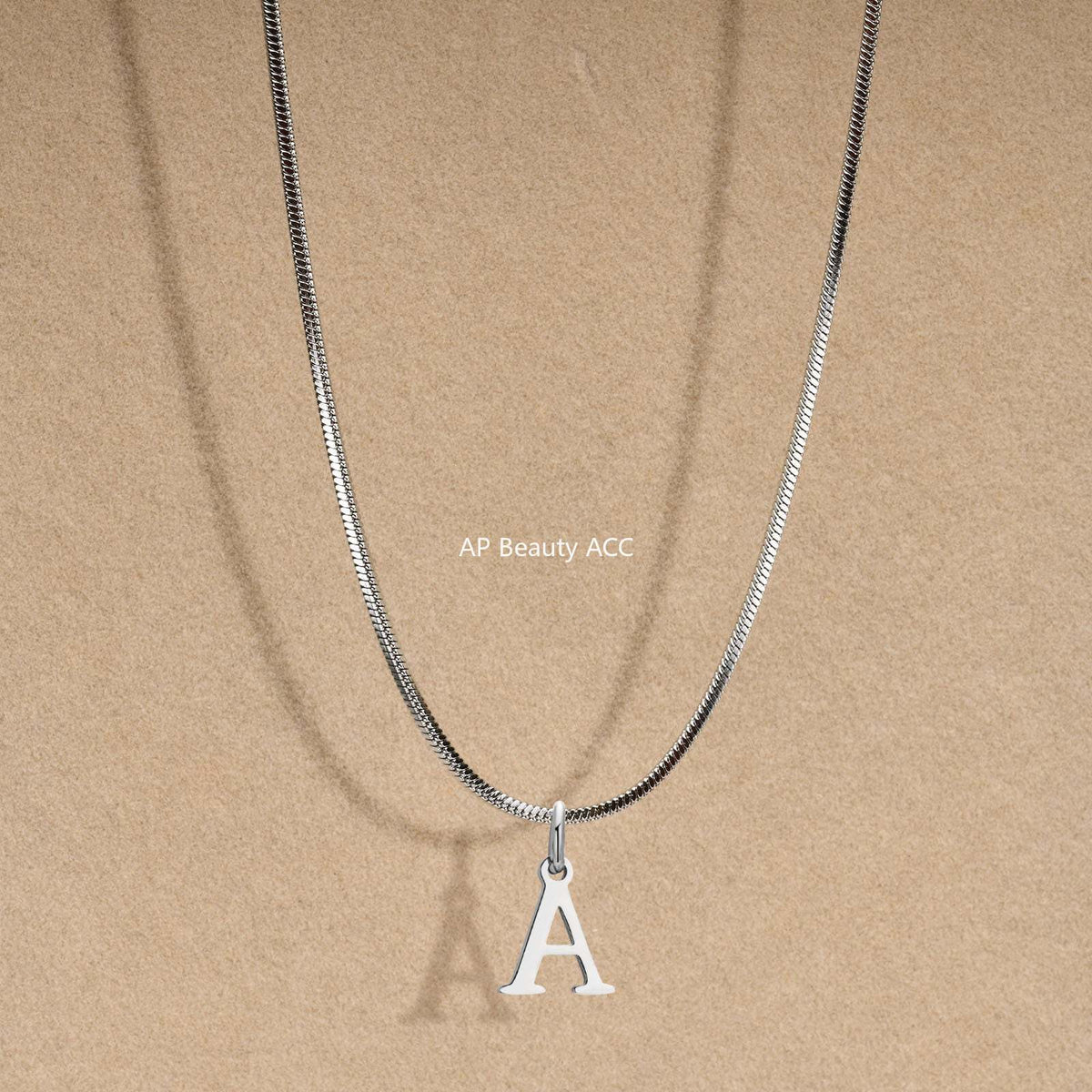 G관 - 스네이크 체인 알파벳 스테인리스 목걸이 [NC-1315] 25.11-3