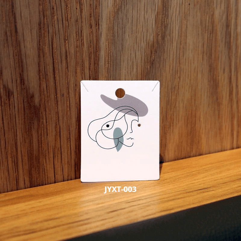 액세서리 부자재 - [4.8x6.2cm] 목걸이 귀걸이 포장지 200장 얼굴 그림 두꺼운 코팅지 OPP 별도구매 [GF03]
