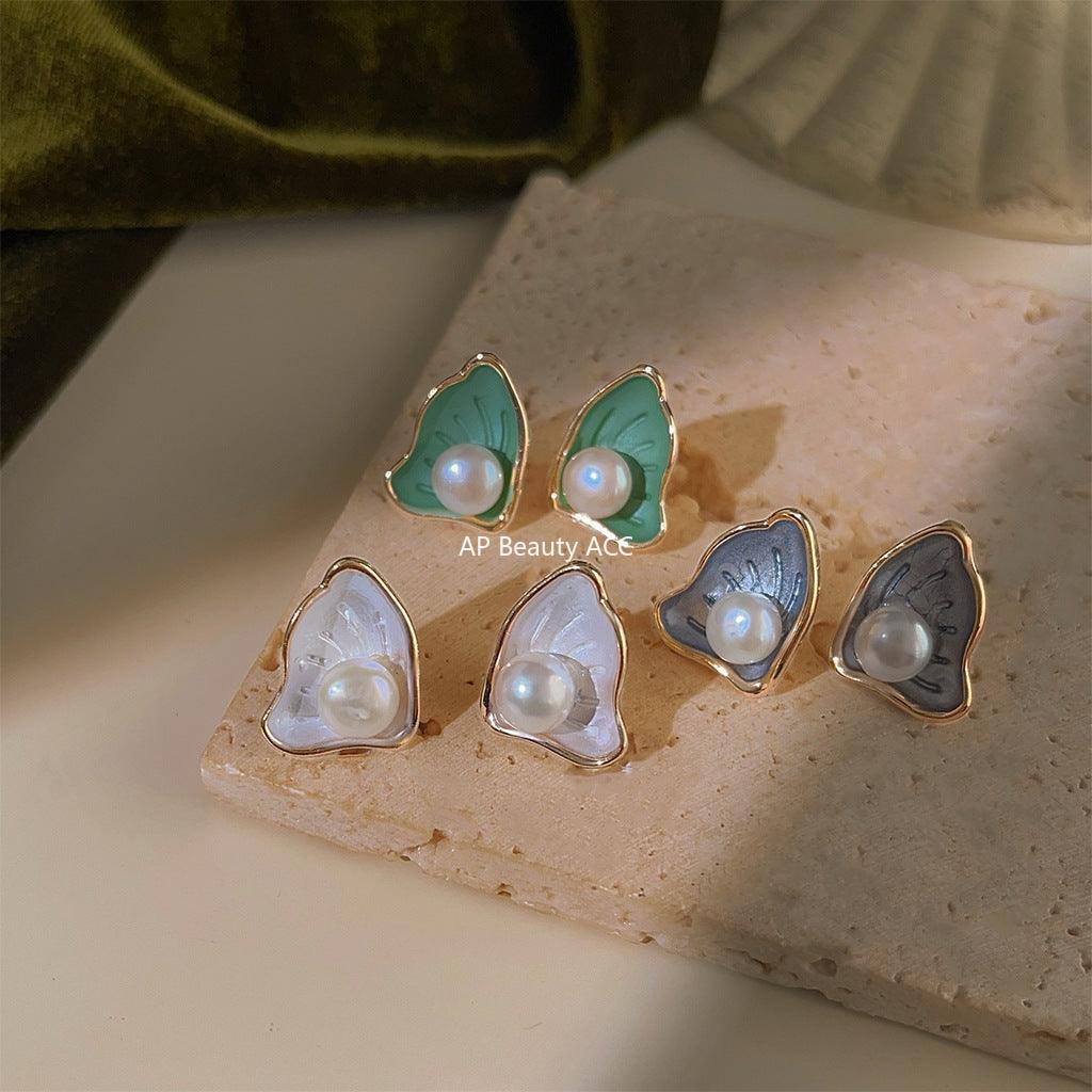 C관 - 봄여름 담수 진주 아티스트 디자이너 모델 14K 도금 귀걸이 [3636] 24.03-4