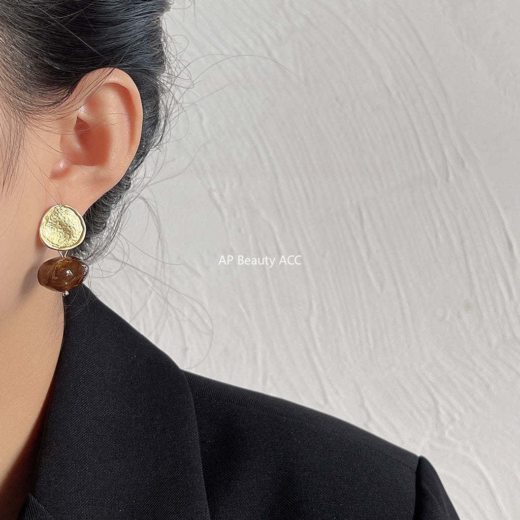 C관 - 빈티지 홍콩 스타일 비정형 은침 귀걸이 [48] 24.04-1