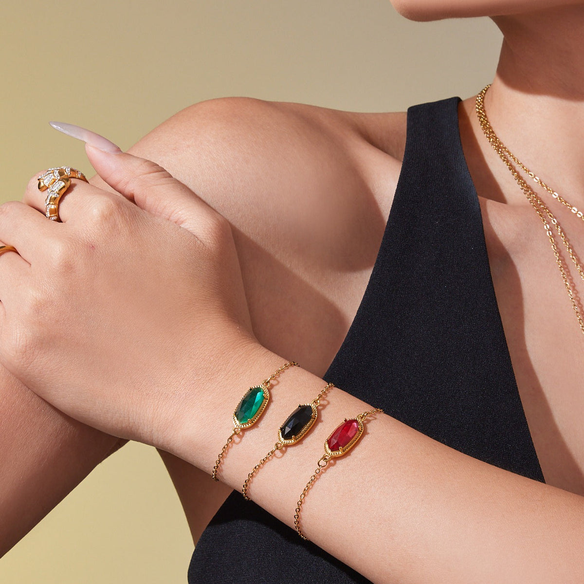 D관 - 스테인리스 스틸 크리스탈 큐브 플라워 큐빅 펜던트 목걸이 팔찌 [TXP453] 25.10-4