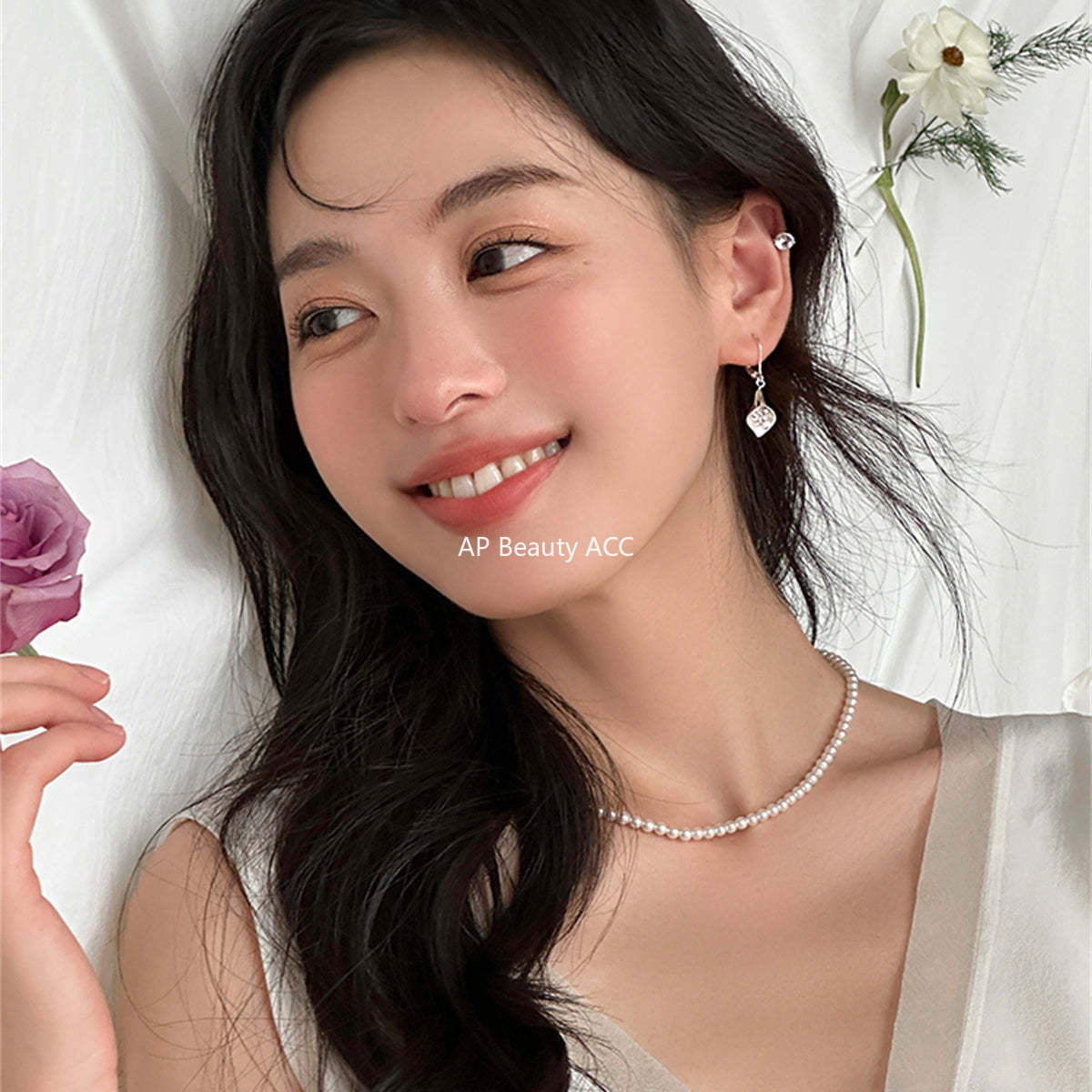 A관 - 플라워 꽃다발 디자인 925 은침 귀걸이 [EH-3894] 25.08-2