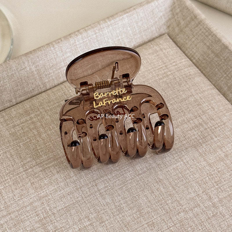 E관 - 골드 레터링 투명 사각형 집게핀 [27491] 25.09-4