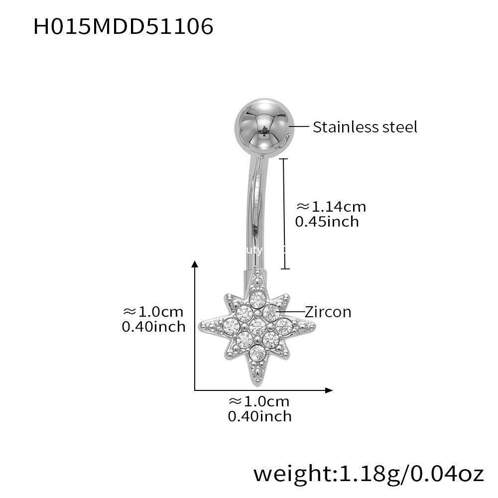 D관 - 스테인리스 스틸 풀 큐빅 18K 도금 피어싱 귀걸이 [H009] 25.11-2