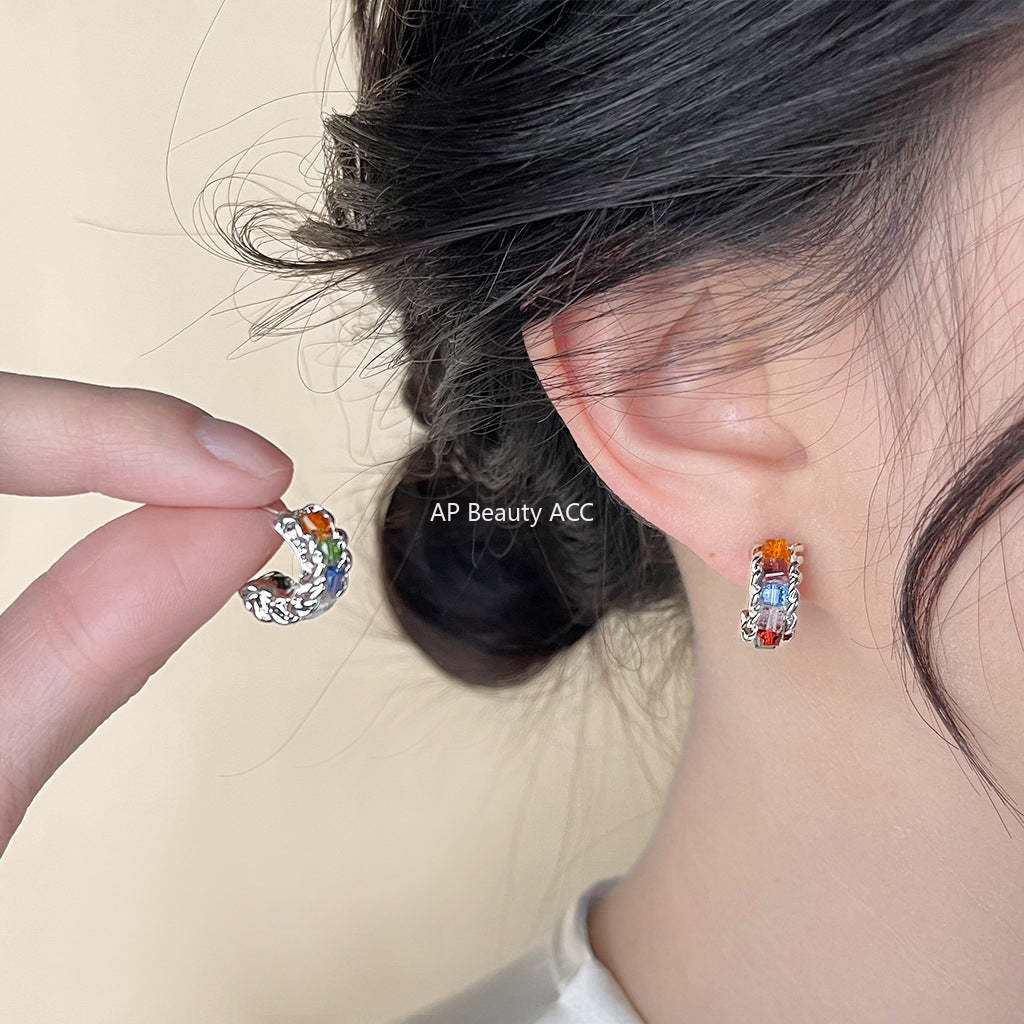 C관 - 인스타 감성 큐빅 디테일 감각적 귀걸이 [4221] 24.06-2