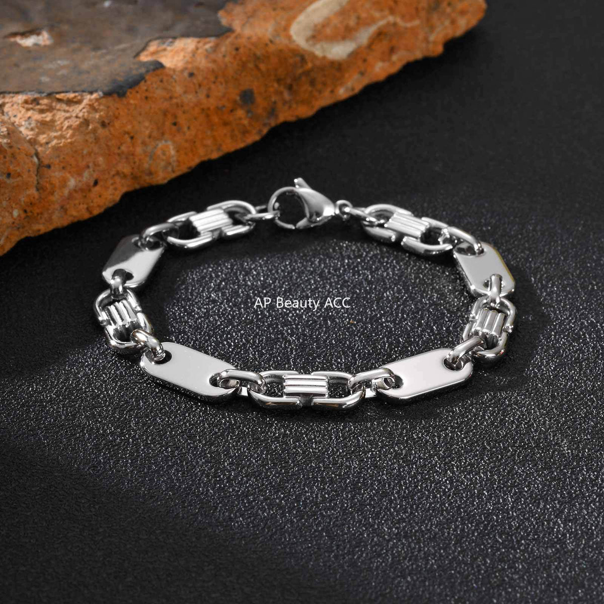 G관 - 스테인리스 스틸 핸드메이드 연결 체인 팔찌 [BR-2705] 25.10-5